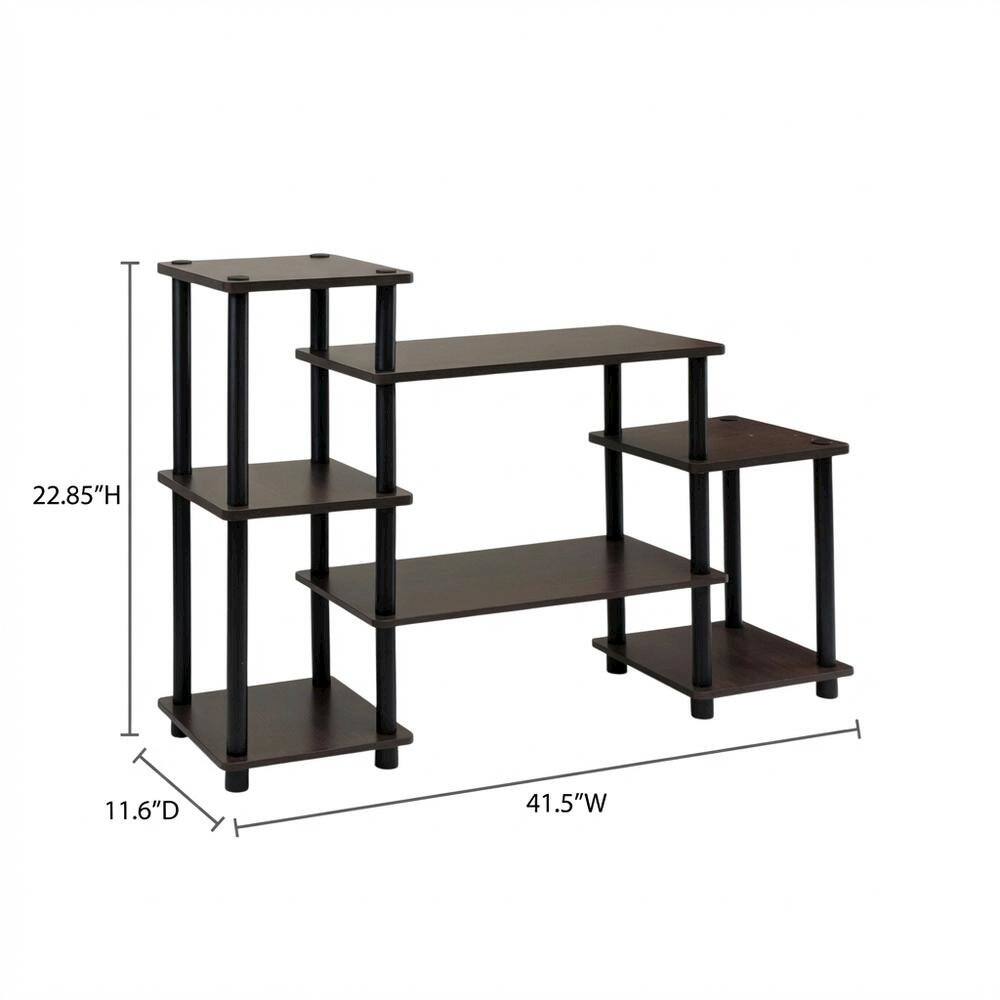 FurniFact - No Tools Entertainment Center with Modern Design - Dark Brown/Black price history on PriceWatchPro