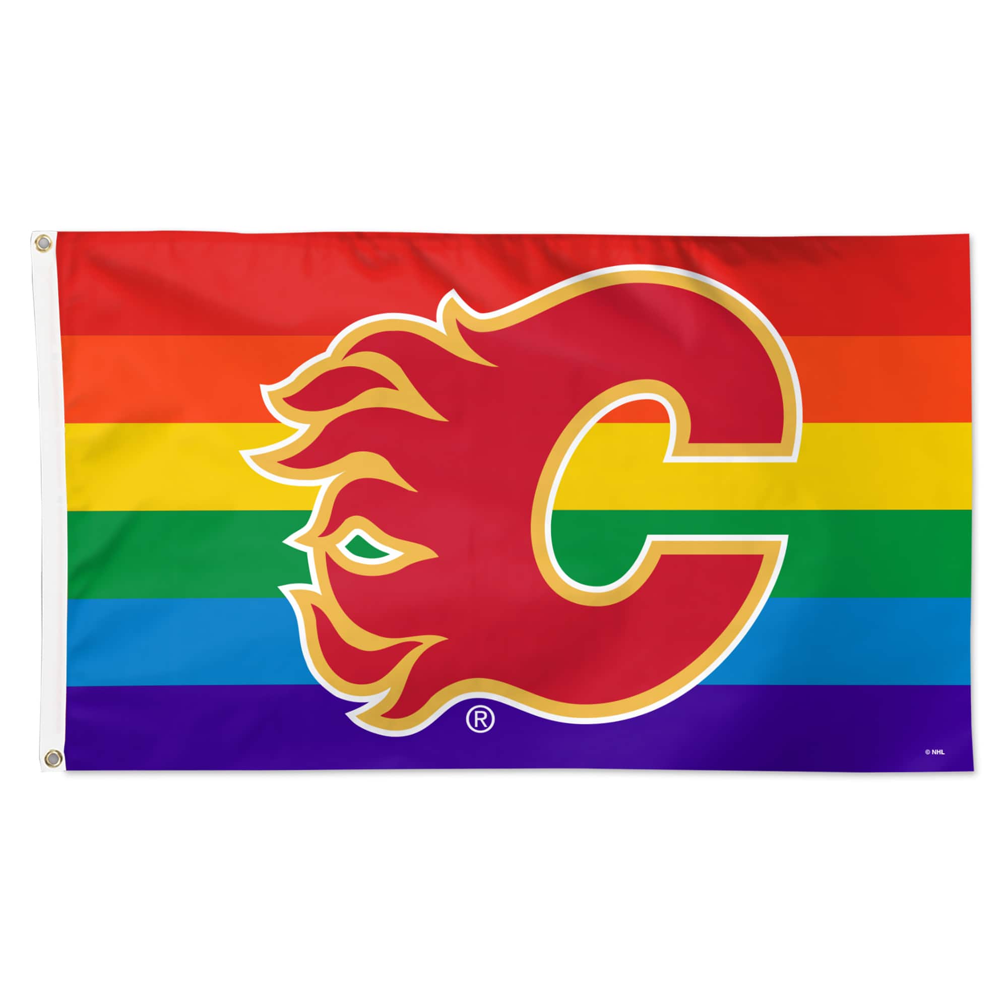 WinCraft - Calgary Flames 3' x 5' Single-Sided Deluxe Team Pride Flag - Multicolor