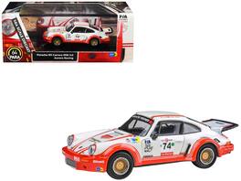 Porsche 911 Carrera RSR 3.0 #74 "Aurora Racing" White with Red Stripes 1/64 Diecast Model Car by Paragon