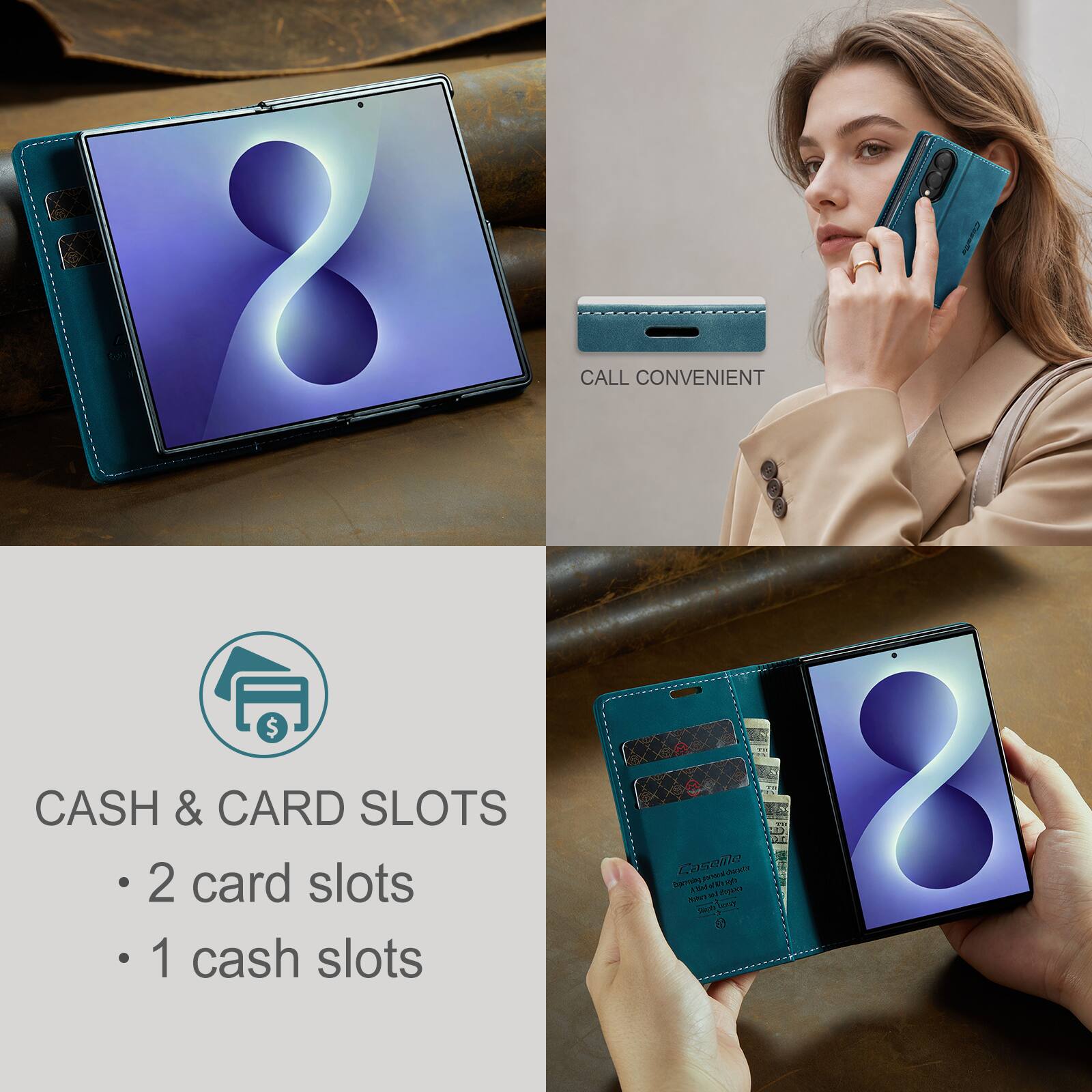 CALL CONVENIENT

CASH & CARD SLOTS
- 2 card slots
- 1 cash slot