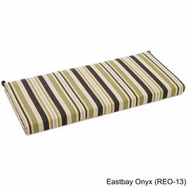 Blazing Needles - 42-inch by 19-inch Spun Polyester Loveseat Cushion - Eastbay Onyx