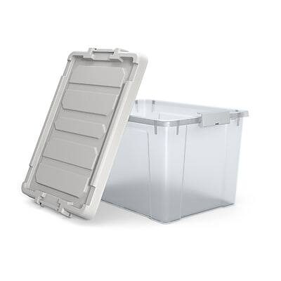 Alt View 1. Staples - Staples 78.4 Qt. Latch Lid Storage Bin, Clear (TR58307) - Clear.