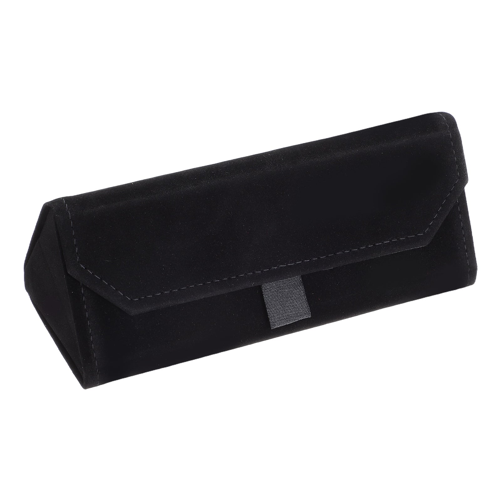Unique Bargains - Foldable Glasses Case, Triangle Magnetic Sunglass Organizer, Suede Hard Eyeglass Case for Women & Men - Black price history on PriceWatchPro