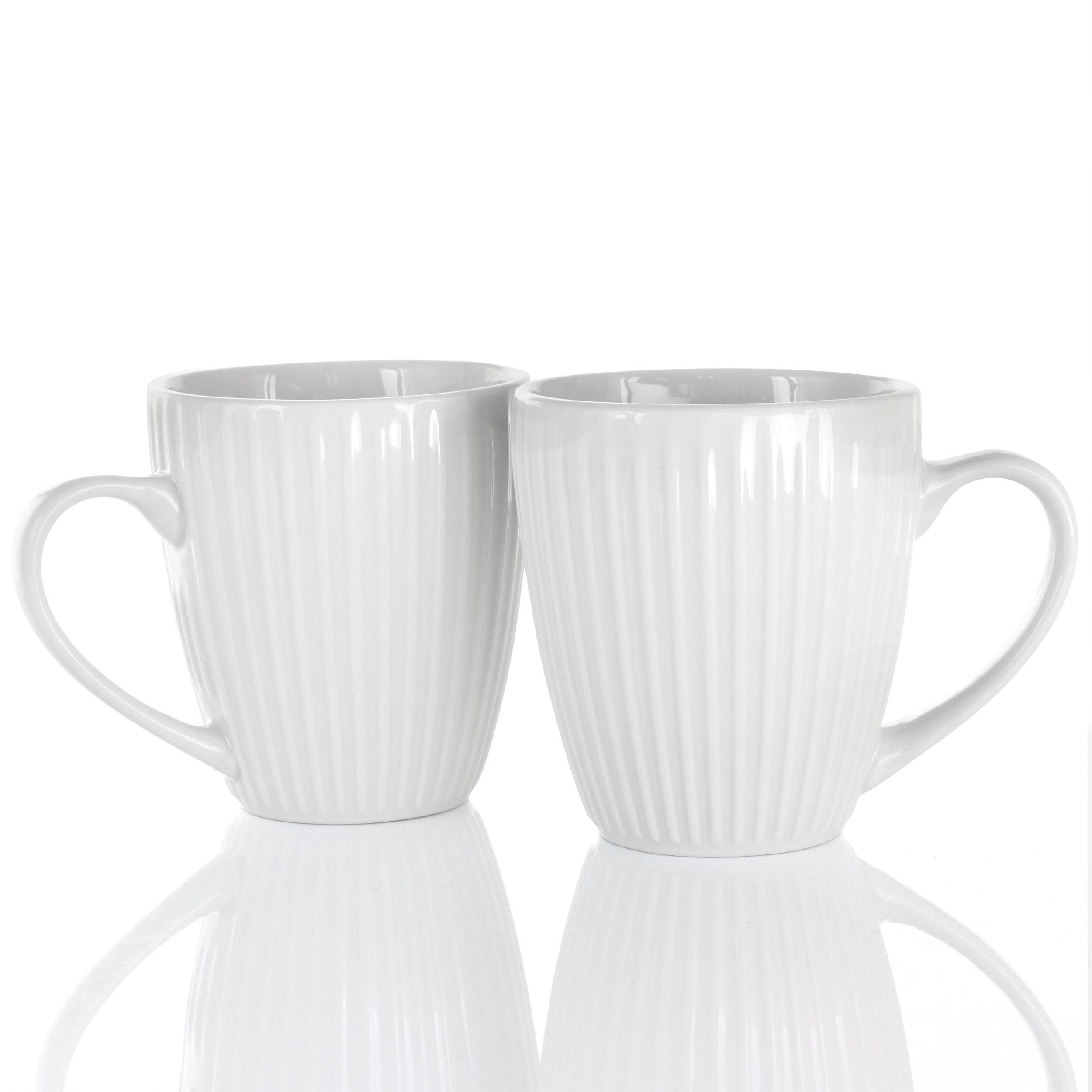 Alt View 1. Elama - Elama Elle 12 Piece Round Porcelain Mug Set in White - White.