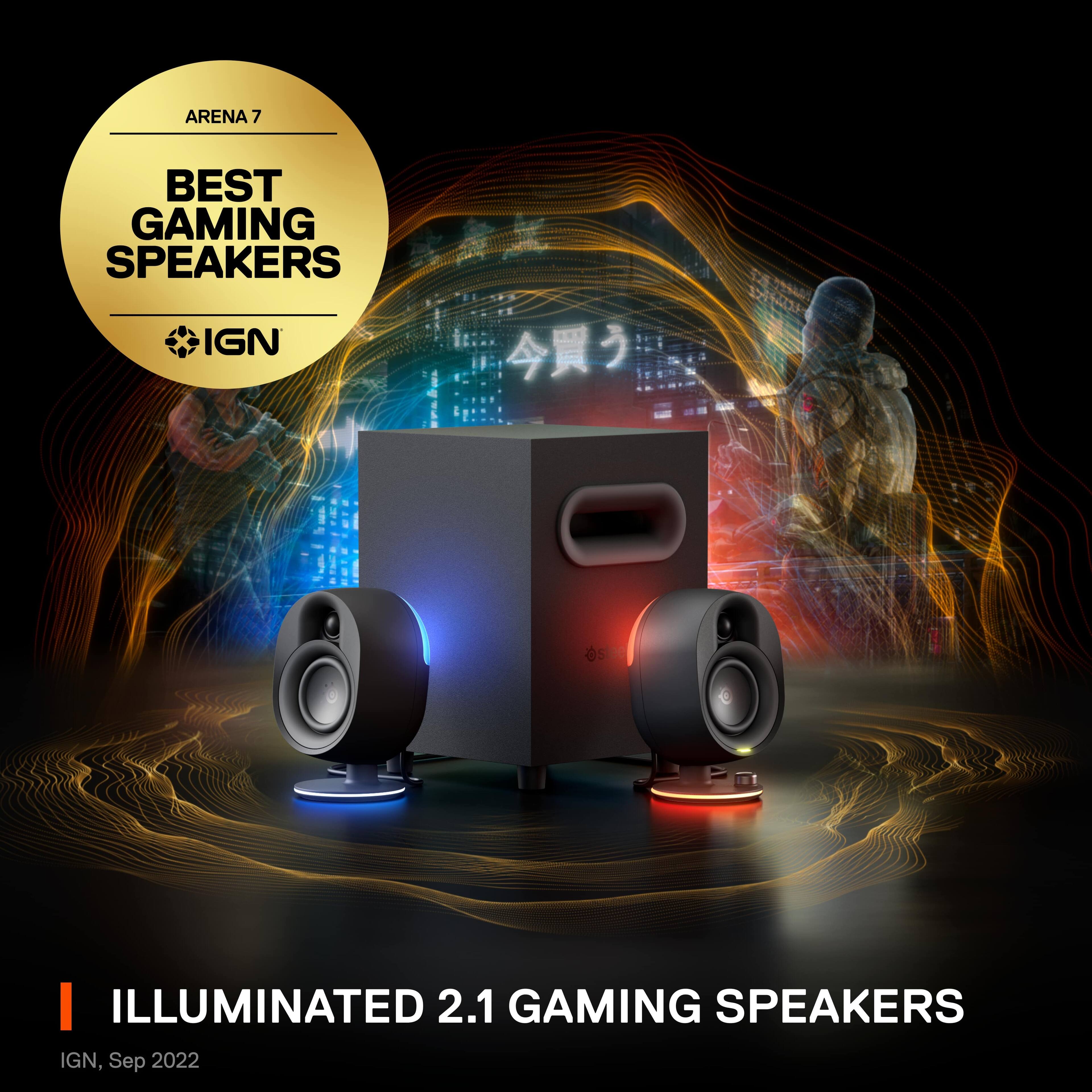 ARENA 7 BEST GAMING SPEAKERS IGN 0500 ILLUMINATED 2.1 GAMING SPEAKERS IGN, Sep 2022