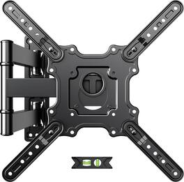 Dazzed Corner - Full Motion TV Wall Mount for 26-60'' TVs, Swivel Tilt, VESA 400x400 - Black