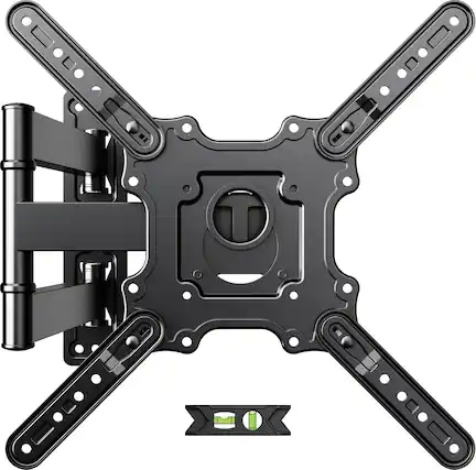 Front. Dazzed Corner - Full Motion TV Wall Mount for 26-60'' TVs, Swivel Tilt, VESA 400x400 - Black.