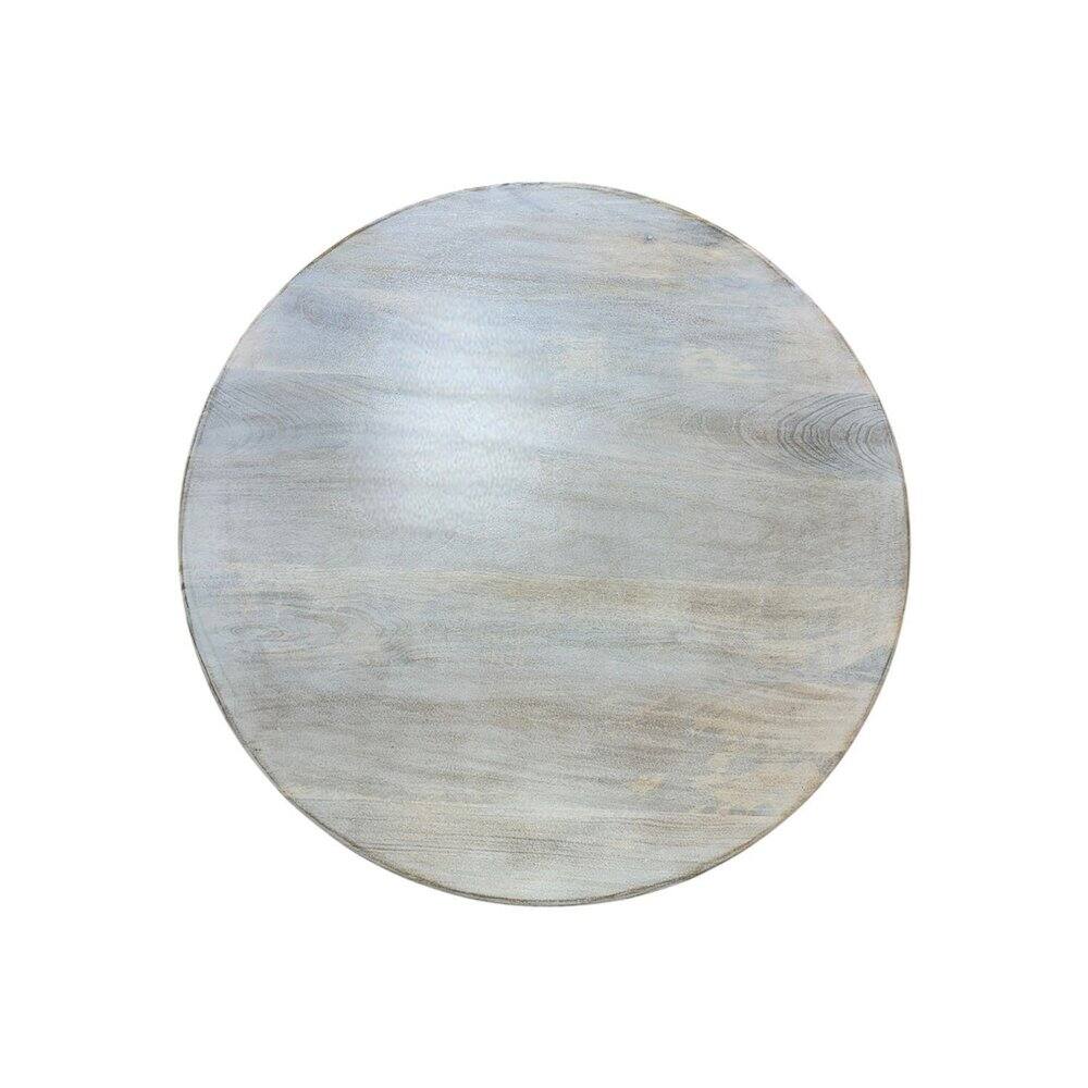Alt View 4. Carolina Chair & Table - Artisan 30" Lattice Weave Mango Wood Coffee Table - Whitewash - White.
