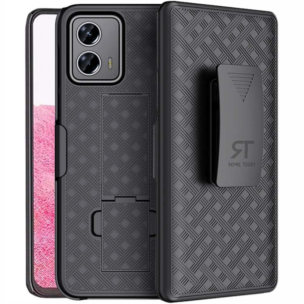 RomeTech - Shell Holster Combo Case for Motorola G 5G (2023) - Black