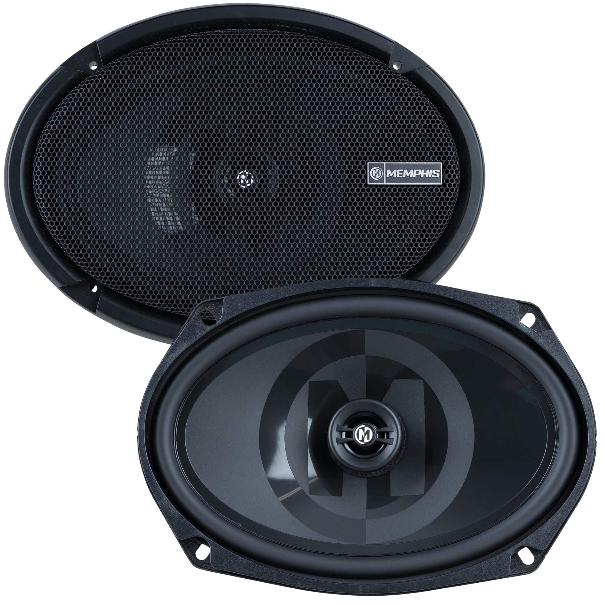 Memphis Car Audio - Memphis PRX69S 6x9" 2Ω shallow 2-way with low pro Tweeter - Black/Gray