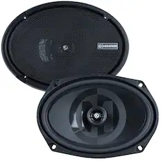 Front. Memphis Car Audio - Memphis PRX69S 6x9" 2Ω shallow 2-way with low pro Tweeter - Black/Gray.
