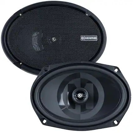 Front. Memphis Car Audio - Memphis PRX69S 6x9" 2Ω shallow 2-way with low pro Tweeter - Black/Gray.