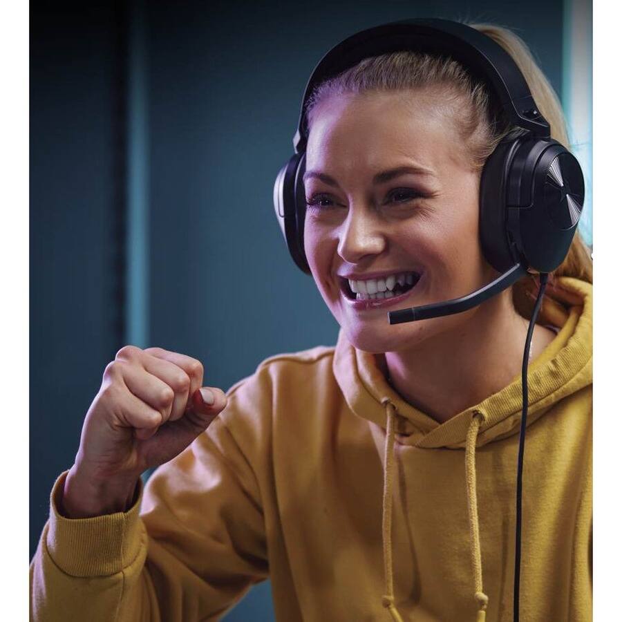 Alt View 8. CORSAIR - Corsair HS55 STEREO Wired Gaming Headset - Carbon - Stereo - Mini-phone (3.5mm) - Wired - 32 Ohm - 20 Hz to 20 kHz - Unknown.