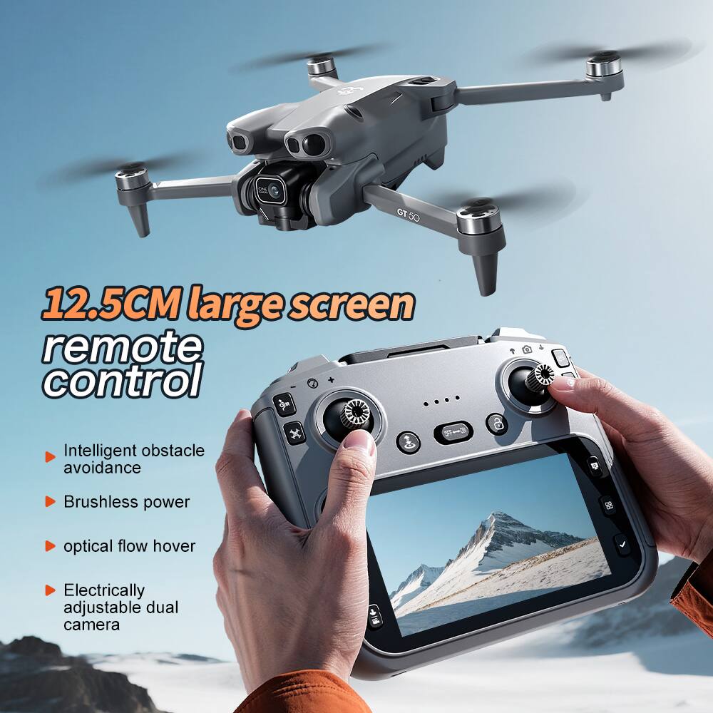 GT 50 12.5CM large screen remote control Intelligent obstacle avoidance Brushless power optical flow hover Electrically adjustable dual camera