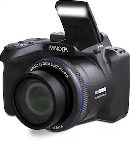 Minolta - ProShot MN40Z 20.0 Megapixel Bridge Camera with 40x Optical Zoom Lens - Black
