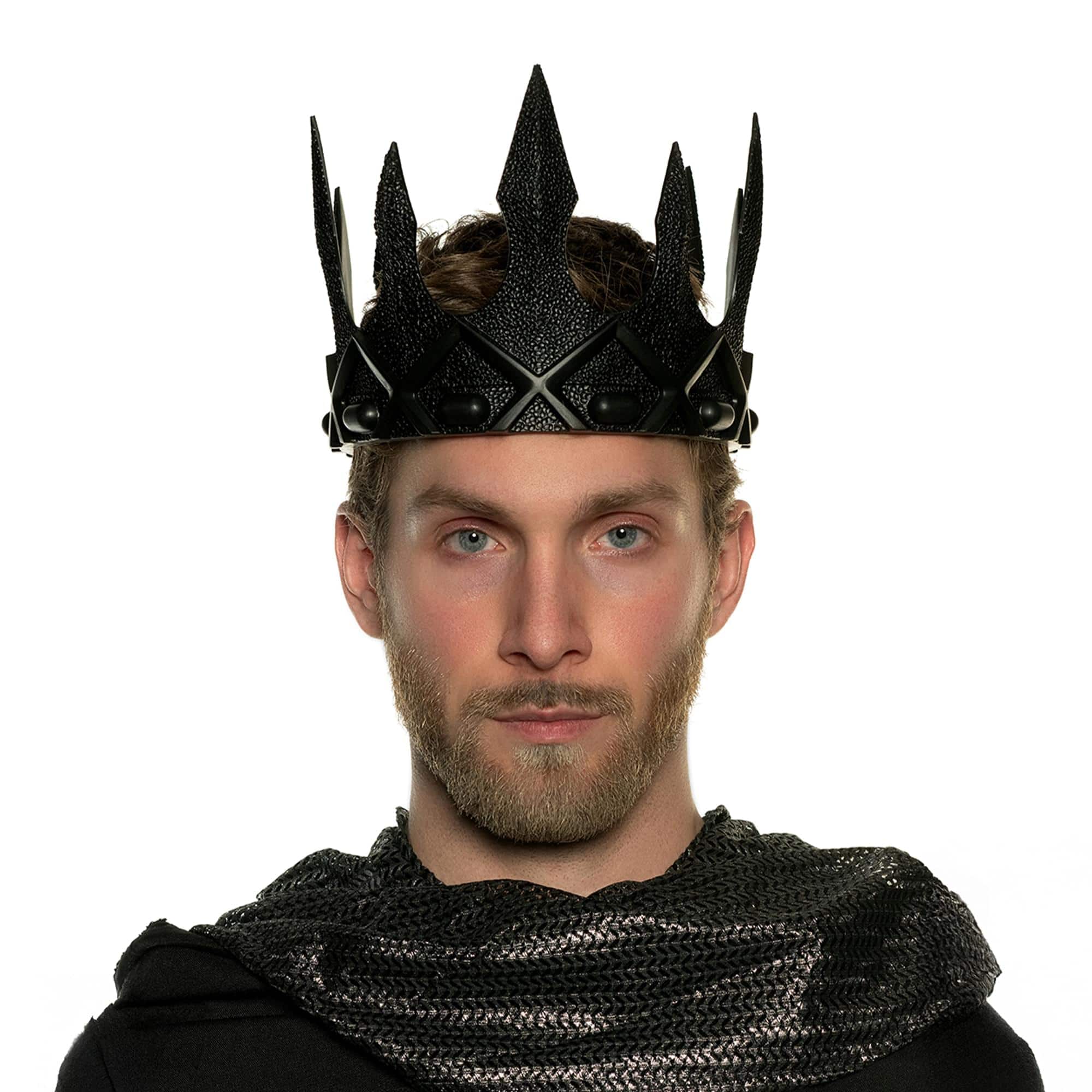 Underwraps - Evil King's Adjustable Foam Crown Adult Costume Accessory - Black