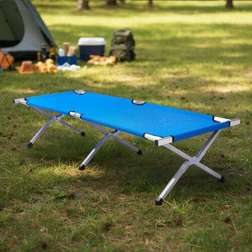 Alt View 8. Winado - 1PC Portable Folding Camping Cot with Camp Bed, Sleeping Cots, Carry Bag for Outdoor Camping Sleeping Nap Beach Travel - Blue.