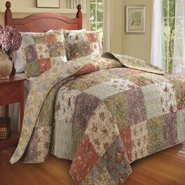 Greenland Home Fashions - Greenland Home Fashion Blooming Prairie Bedspread Set - 2 - Piece - Twin 68x86" - Multi
