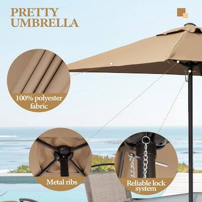 PRETTY UMBRELLA  
100% polyester fabric  
Metal ribs  
Reliable lock system