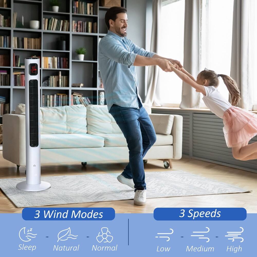 3 Wind Modes  
Sleep, Natural, Normal  

3 Speeds  
Low, Medium, High