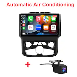 Junsun - Backup Camera carplay 4+64GB Android15 8Core Car Stereo Radio GPS Navi For Dodge Ram 1500 2500 3500 2013-2019 Automatic - Black