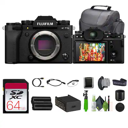 FUJIFILM X-T5 EXGSR E a i HX SLLO MIE . 2 A 7 + LAOM C I -r LE 000 B SP XC ESERCHM 64 GB -. LERN f FUJIFILM SHR