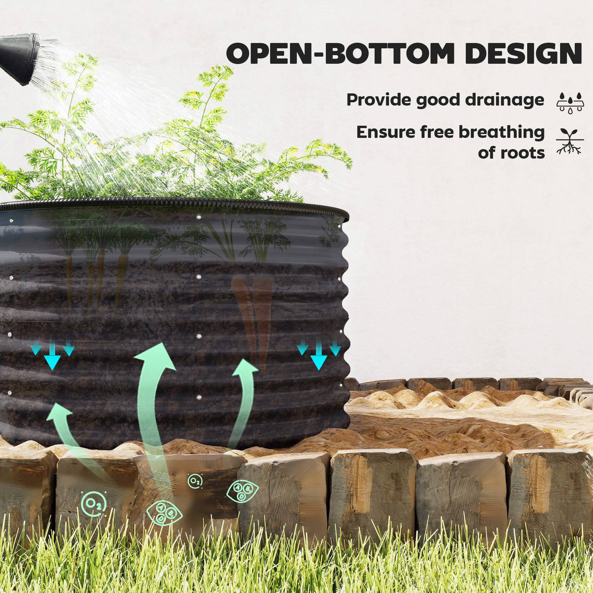 OPEN-BOTTOM DESIGN

Provide good drainage  
Ensure free breathing of roots
