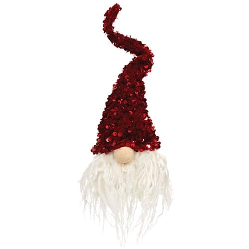 BreeBe - Red Sequin Gnome Bottle Topper - Multi
