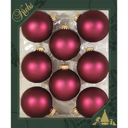 Christmas by Krebs Garnet Velvet Ball Ornament 2-5/8 in. (Case of 12) - Red