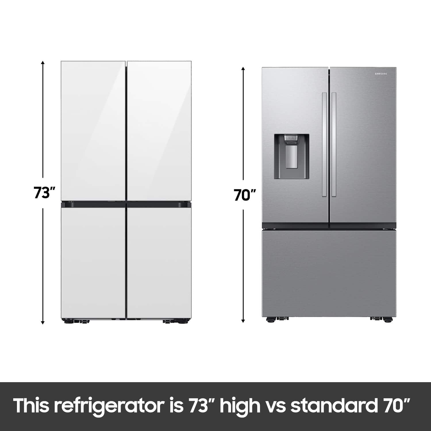 Samsung 35 in. Wide Bespoke 22 cu. ft. Counter Depth 4 Door French