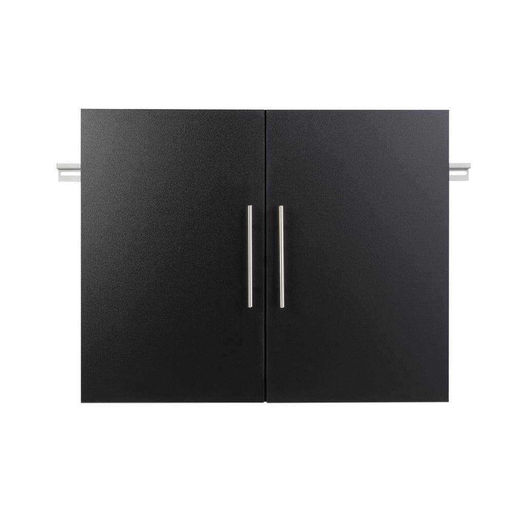 Angle. Prepac - HangUps 30" Upper Storage Cabinet, Black - Black.