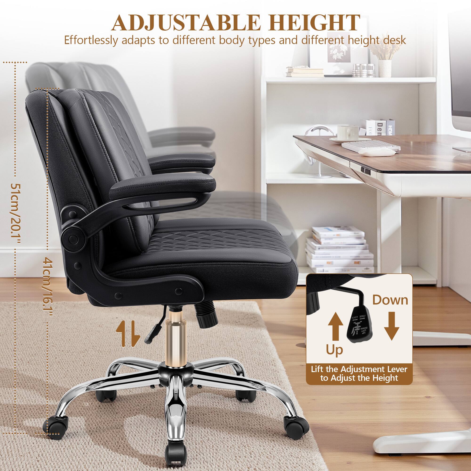 Brick Attic Criss Cross Office Chair with 2 in 1 Flip Backrest