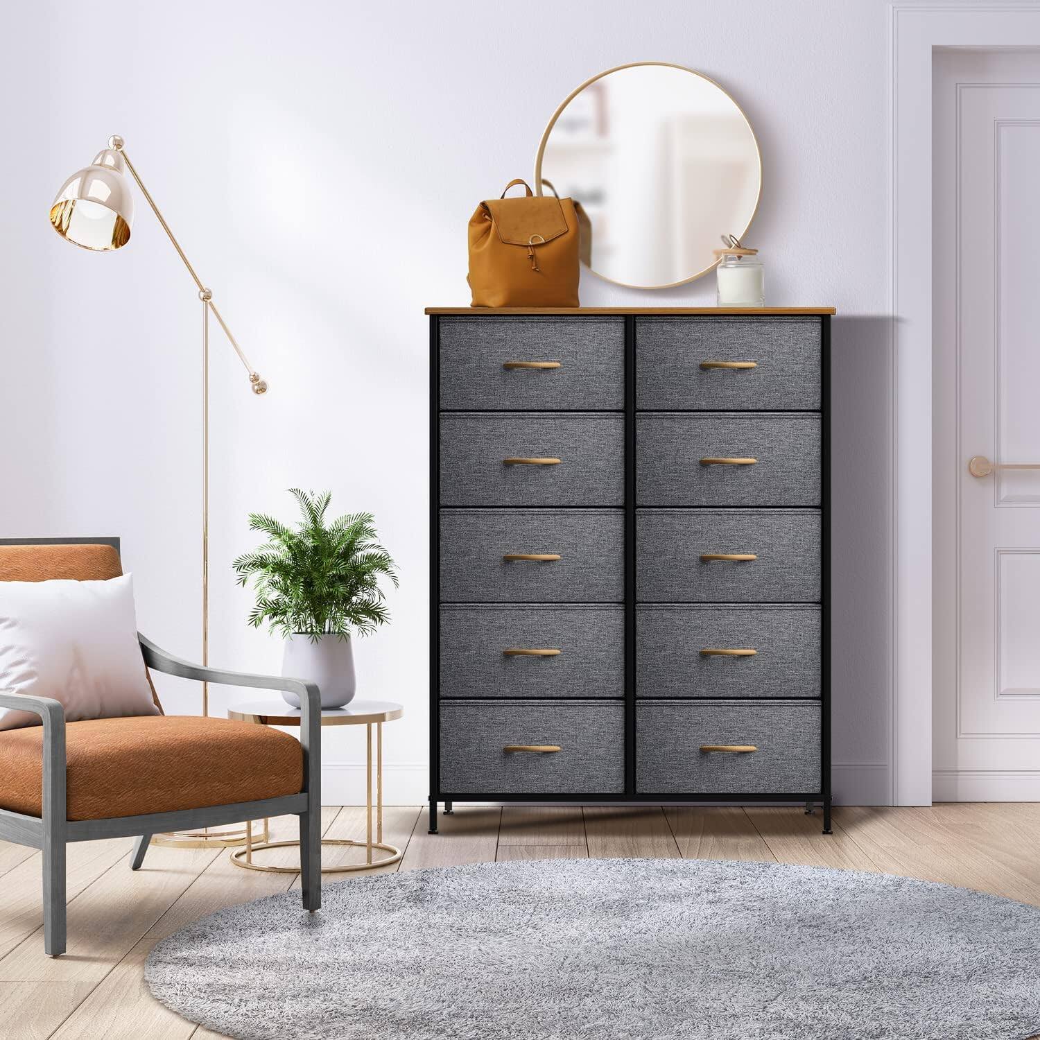 Alt View 1. Sorbus - Sorbus Dresser with 10 Drawers - Storage Unit Organizer Chest for Clothes - Bedroom, Room, Nursery, & Closet - Maple.