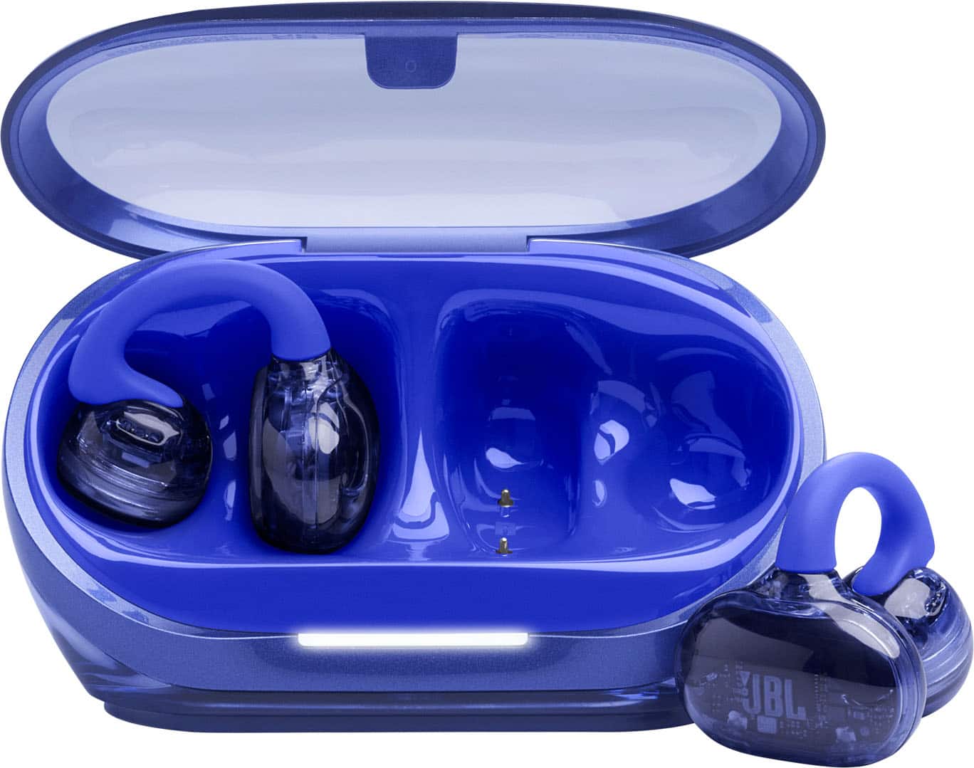 Front. JBL - Soundgear Clips - TRUE wireless bluetooth open-ear headphones - 2026 - Blue.