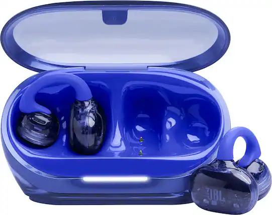 Front. JBL - Soundgear Clips - TRUE wireless bluetooth open-ear headphones - 2026 - Blue.