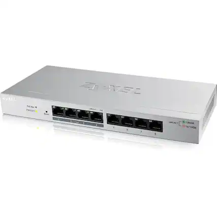 ZyXEL
Pol Max
PWR/SYS
Reset
AE
UNI/ACT
1
2
3
4
LINK/ACT
10/100M
1000M
5
6
7
8