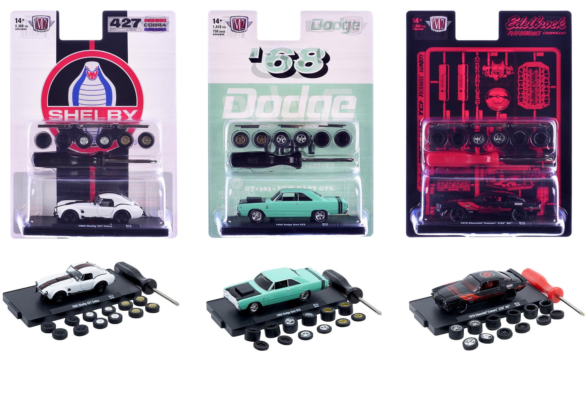 """Auto Wheels"" 3 piece Car Set Release 14 Limited Edition to 2368 pieces Worldwide 1/64 Diecast Model Cars by M2 Machines" price history on PriceWatchPro