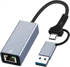 Front. Core Tech - USB-C to Ethernet Adapter, USB 3.0 Gigabit RJ45 LAN Network Adapter for Laptops, Tablets & PCs – Windows, Mac, Linux Com.