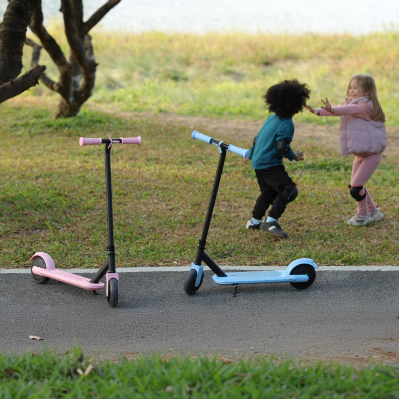 Alt View 23. HiBoy - Hiboy KS1 Electric Scooter for Kids, LED Light-Up Wheels & Side Lights, 5 Mph Safe Speed, 6 Miles Range, Easy Kick-Start - Blue.