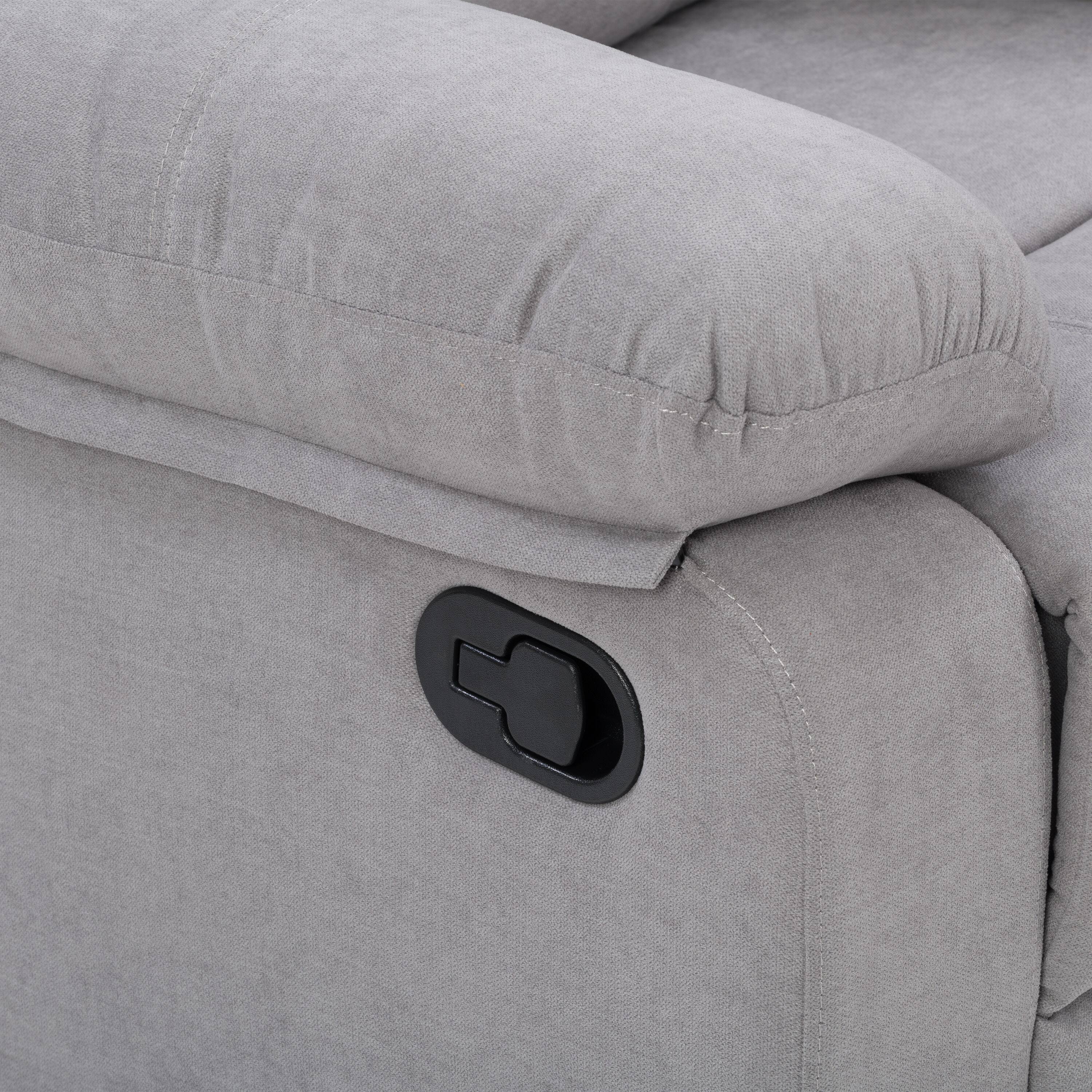 Alt View 18. CorLiving - Oren Manual Recliner - Light Grey.