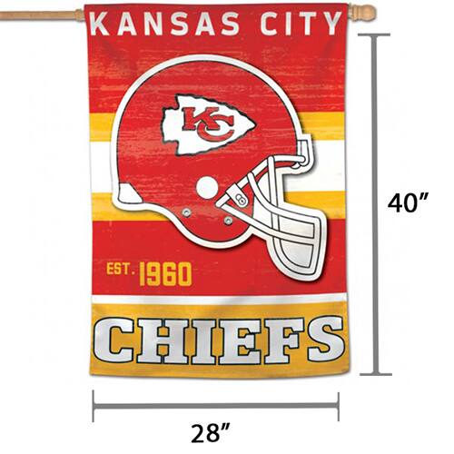 KANSAS CITY  
EST. 1960  
CHIEFS  

40"  
28"