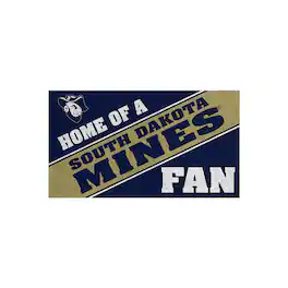Evergreen Enterprises - South Dakota School of Mines and Technology Hardrockers 16" x 28" Home of a Fan Indoor/Outdoor Logo Turf Mat - Multicolor