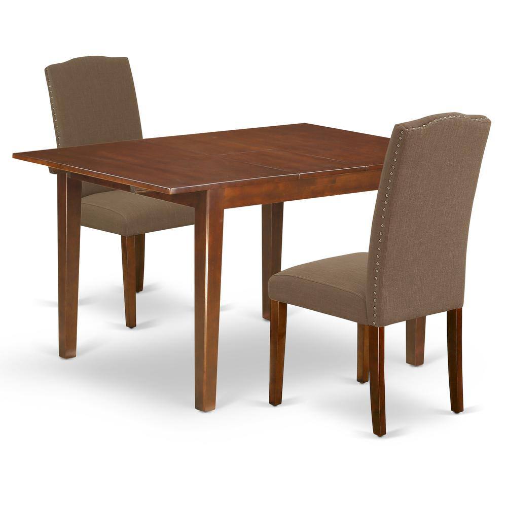 Back. East West Furniture - Dining Room Set Mahogany - Brown.