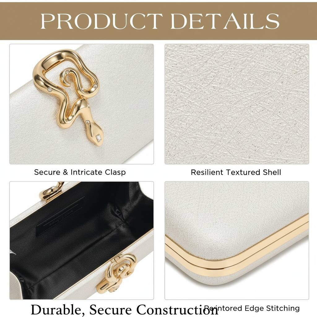PRODUCT DETAILS

- Secure & Intricate Clasp
- Resilient Textured Shell
- Durable, Secure Construction
- Reinforced Edge Stitching