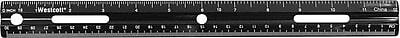 Alt View 1. Westcott - KleenEarth Recycled 12" Plastic Standard Ruler - Black.