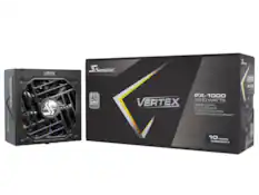 VEATEX VERTEX Sea M
Seasonic 80 PLUS PLATINUM PX-1000 1000 WATTS
VERTEX POWER SUPPLY FULLY MODULAR
HYBRID FAN CONTROL
ATX 3.0 / PCIe 5.0 COMPLIANT
10 YEARS WARRANTY