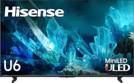 Hisense - 65" Class U6 MiniLED QLED UHD 4K HDR Glare-Free Smart Fire TV with Alexa+ (2026)