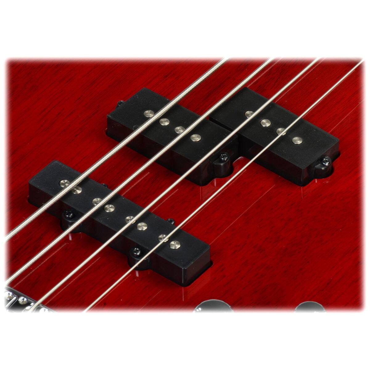 Alt View 9. Ibanez - Ibanez GIO GSR200 Electric Bass Guitar, Rosewood Fretboard, Transparent Red.