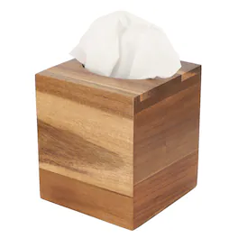 MegaChef - Acacia Wood Tissue Box Holder - Brown