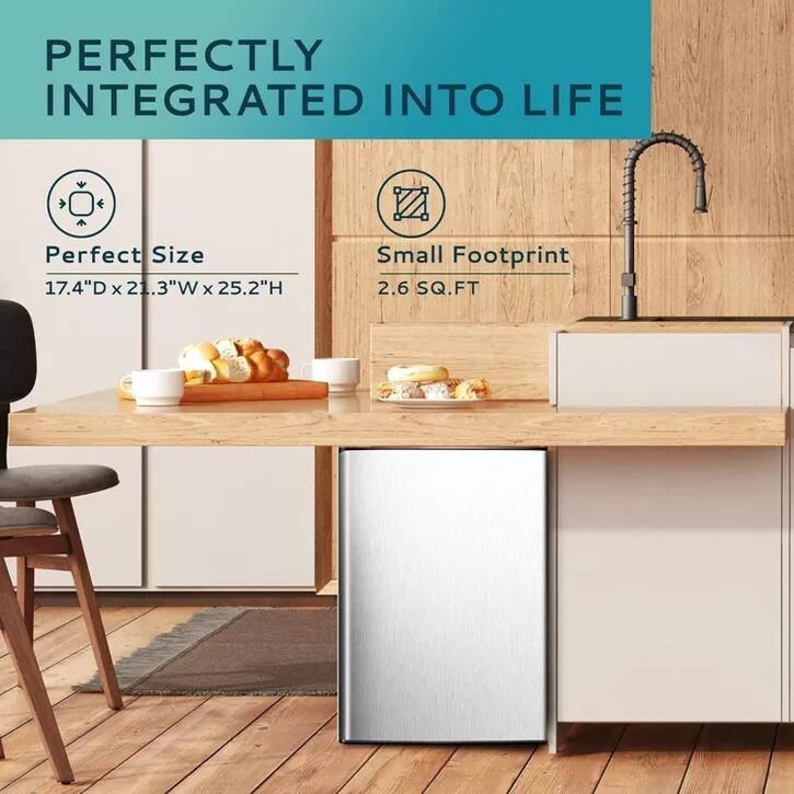 PERFECTLY INTEGRATED INTO LIFE

Perfect Size  
17.4"D x 21.3"W x 25.2"H

Small Footprint  
2.6 SQ. FT